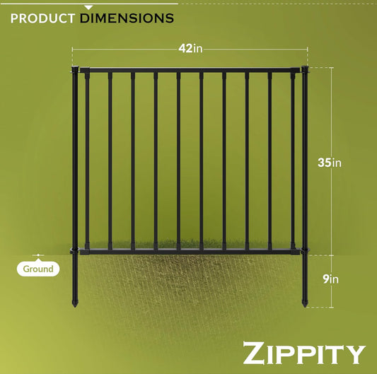 New Other Zippity 35” H x 42” W 2 Panel Poly-Steel Fence Kit For Pets, Black