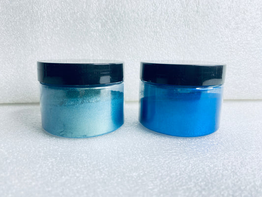 Lot Of 2 - New MEYSPRING Mermaid Dust & Pacific Blue Pearlescent Pigment Powder