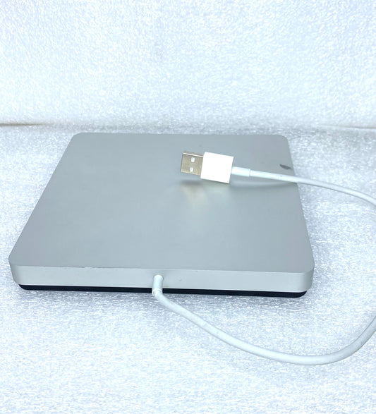 apple USB SuperDrive External Drive CD DVD, Silver, A1379, 6" x 5 1/2" - (READ)