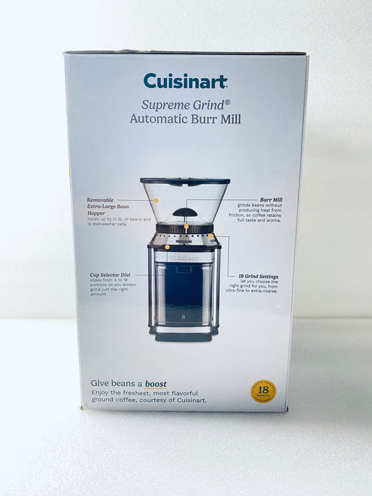 Cuisinart Electric One Touch Automatic Burr Coffee 18 Grind Selector Grinder