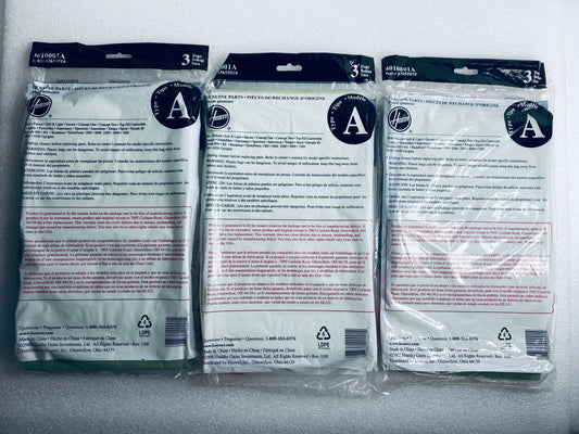 Set Of 9 New Hoover Type A "Genuine Parts" Vacuum Cleaner Bags 4010001A/43655010