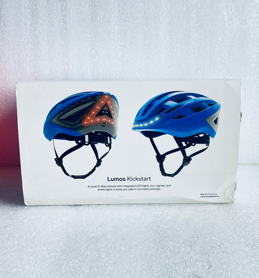 New Other Lumos Kickstart II M/L Blue Smart Bike Helmet With Remote & Bluetooth