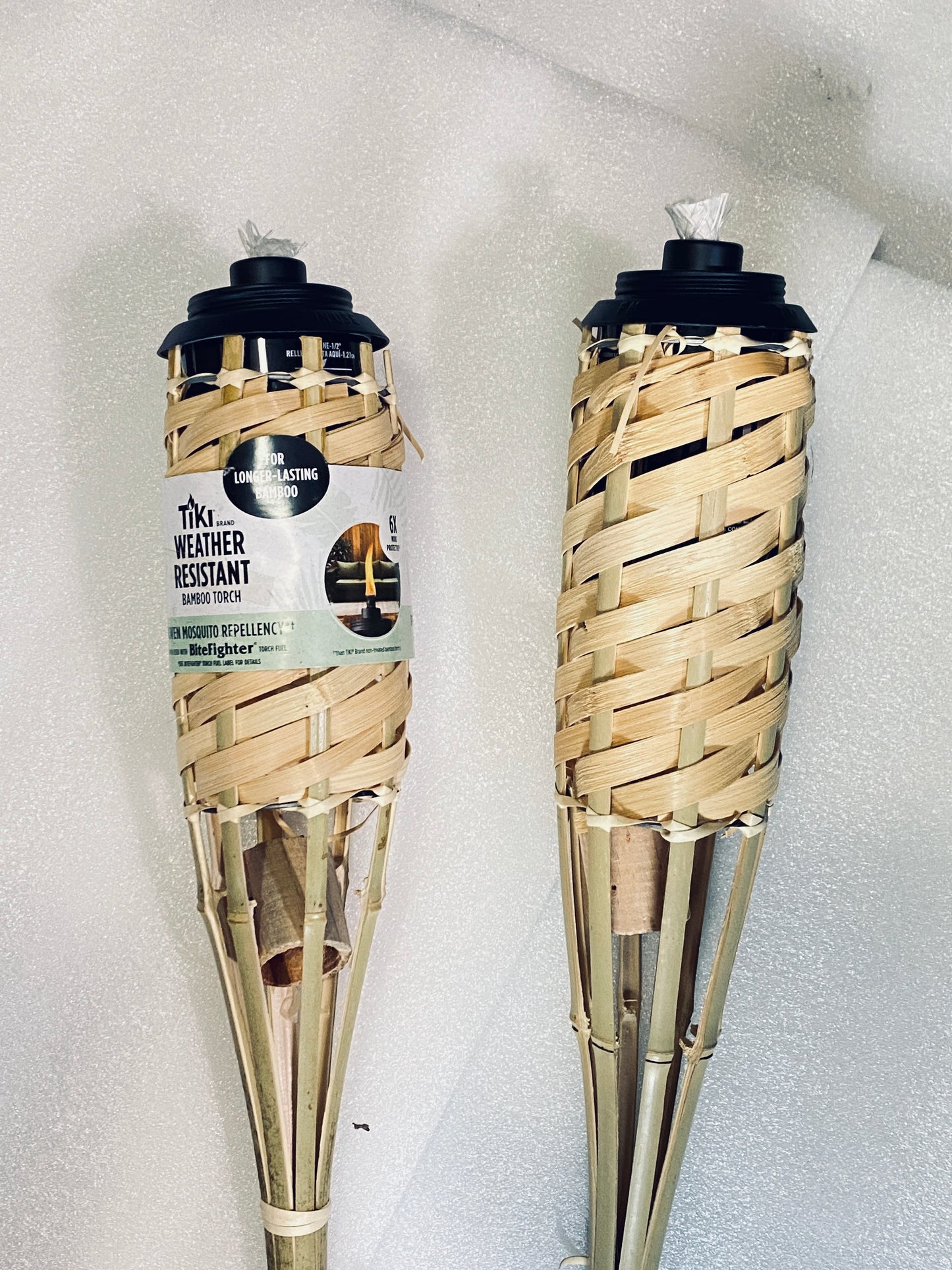 Set Of 12 - New Open Box TIKI 57” Outdoor Weather-Resistant TIKI Bamboo Torches