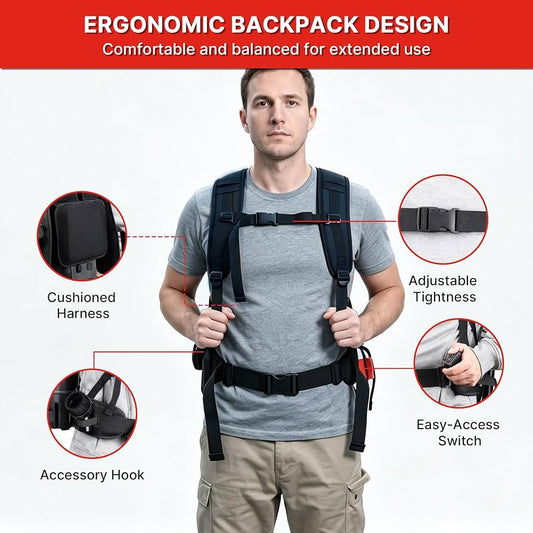 Shop-Vac Commercial 1.5 Gallon 4.5 PHP Corded Canister Backpack Vacuum, Black