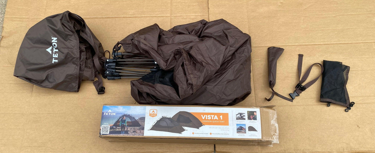 New Other Teton Sports Quick Dome Camping & Backpacking Tent W/ Clip-On Rainfly