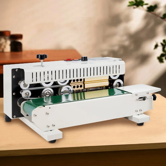 New Open Box VEVOR Continuous Bag Band Sealing Machine With Temperature Control