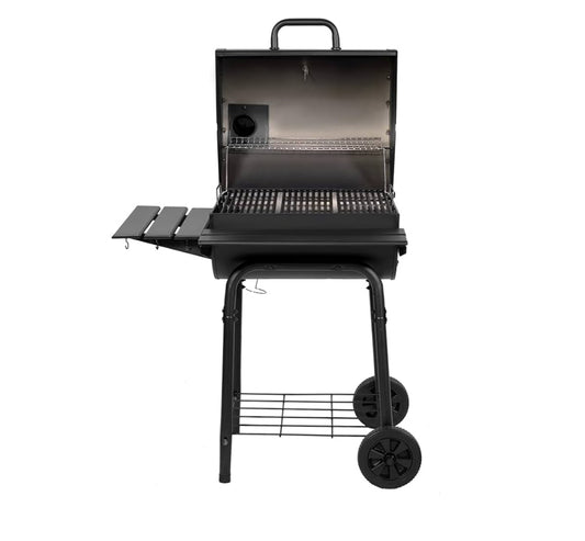 New Other Char-Griller Wrangler Charcoal Grill in Black With Metal Shelves