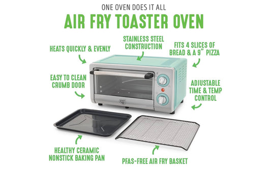 New Other GreenLife Countertop Toaster Oven Air Fryer Stainless Steel - (READ)