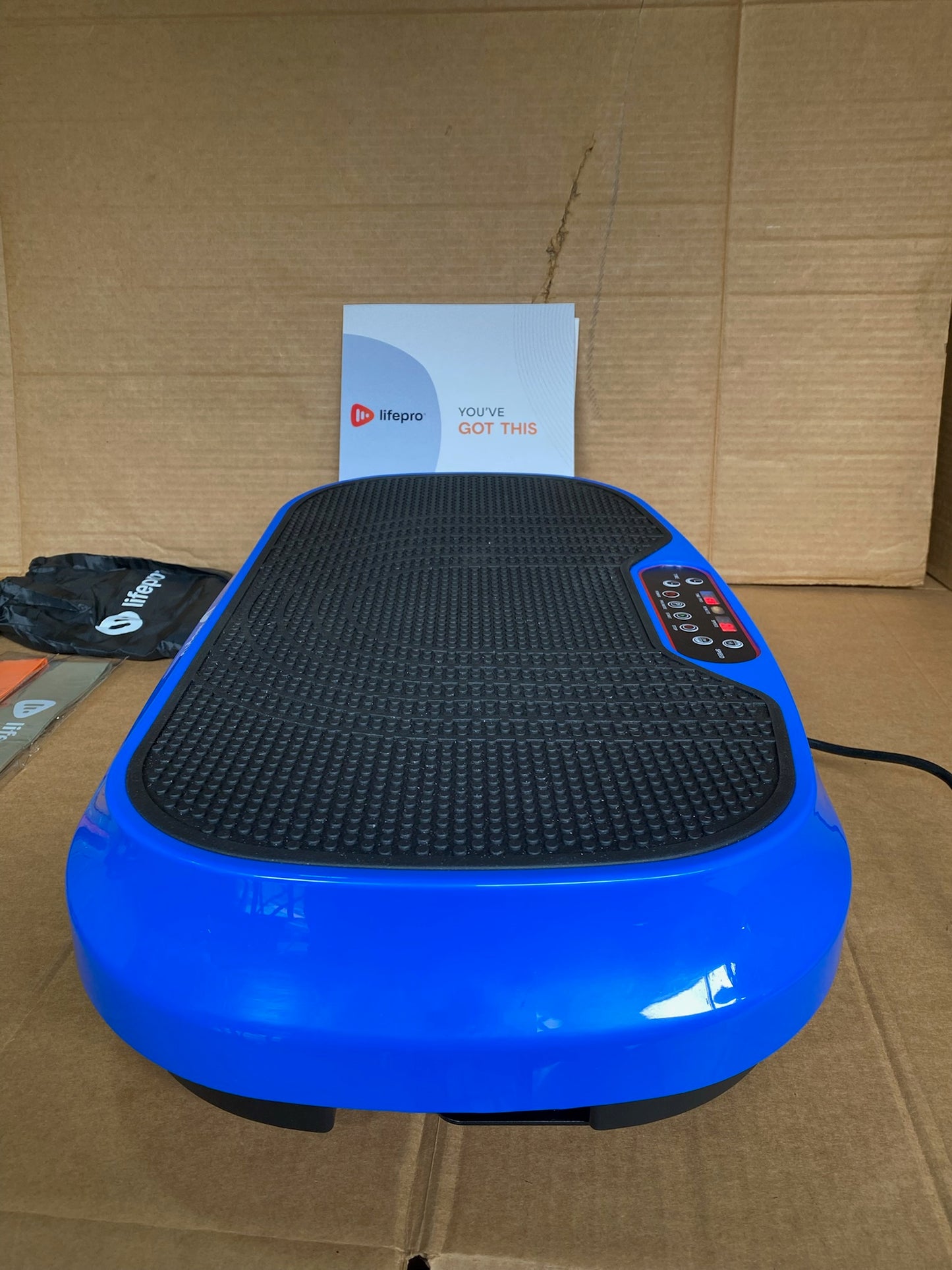 New Open Box Lifepro Waver Mini Vibration Plate Exercise Machine, Blue