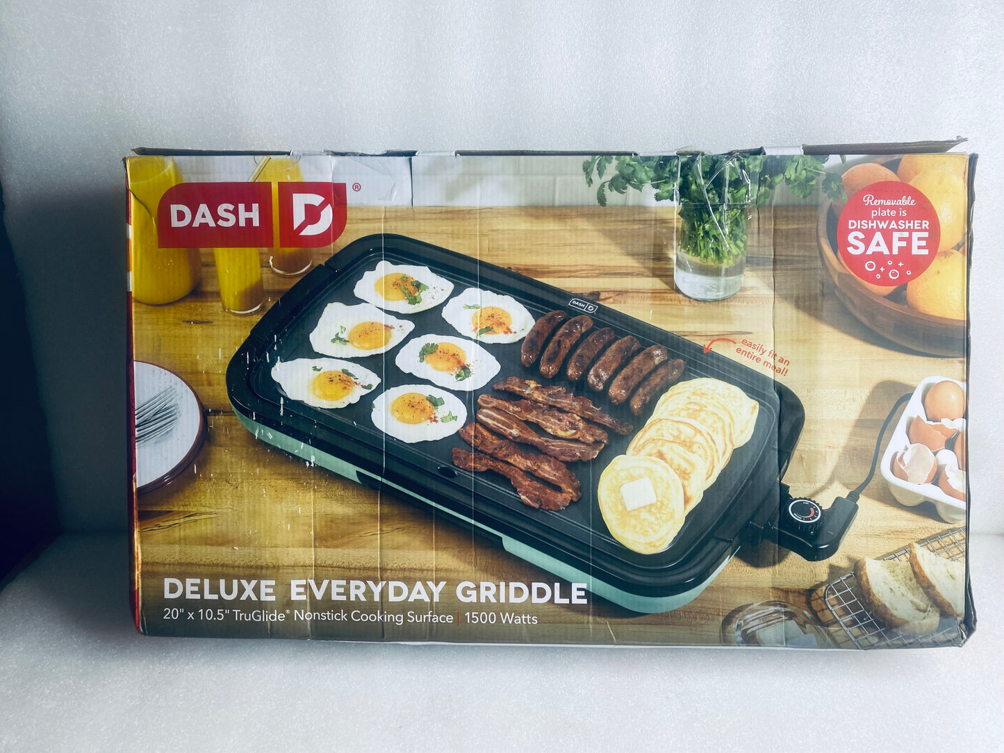 New Dash Deluxe Everyday Griddle 20” x 10.5” Removable Nonstick Griddle Plate