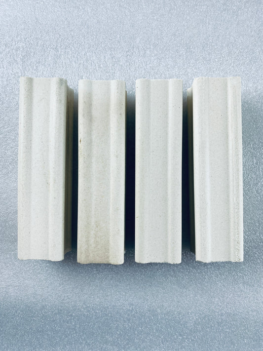 Lot Of 4 - Kiln Approx. 6" Tall x 1 1/2" Wide Squared End Posts
