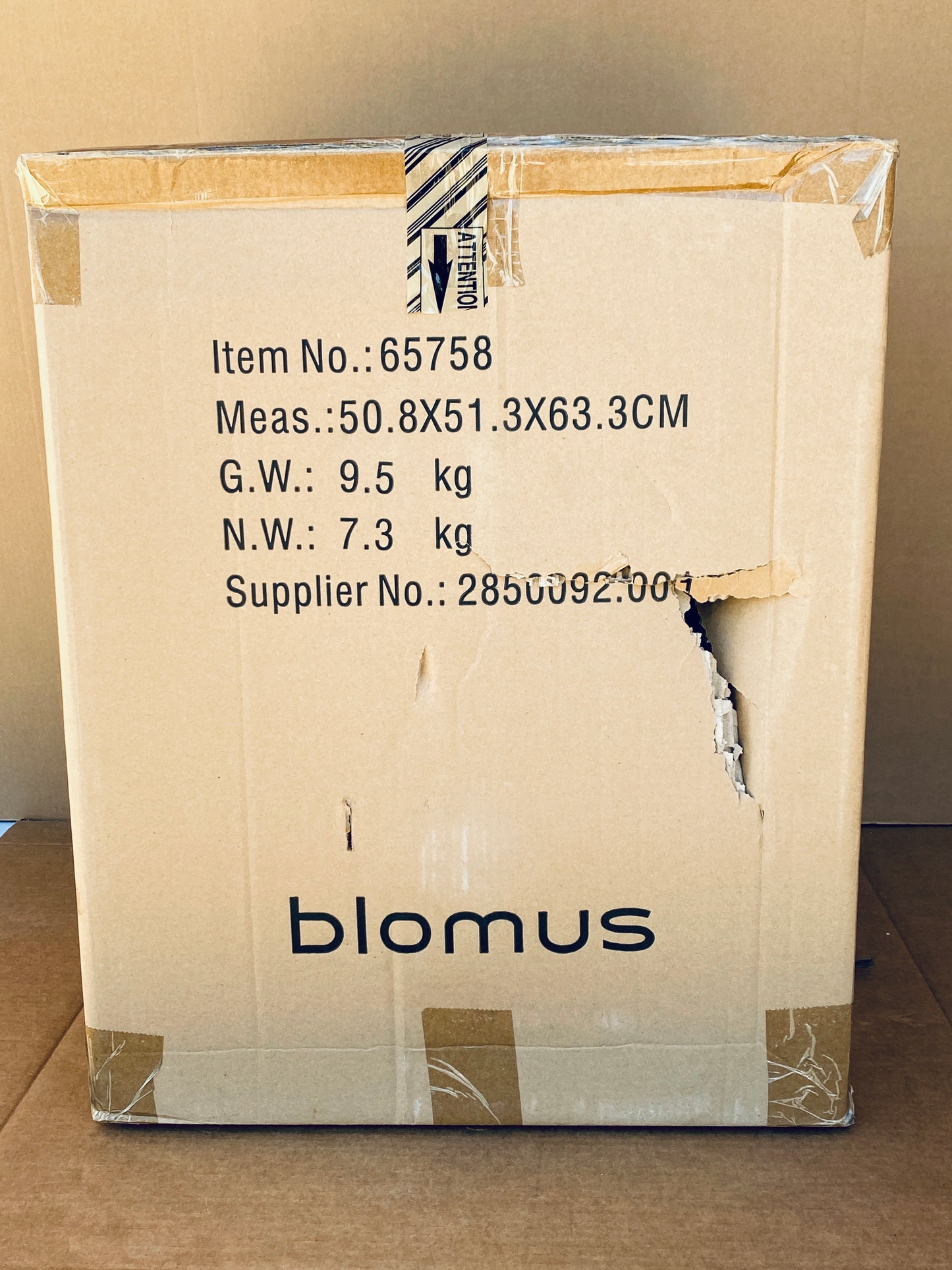 New - Blomus 20” W x 24” H 65758 Nidea Iron Lantern, Matte Black Textured