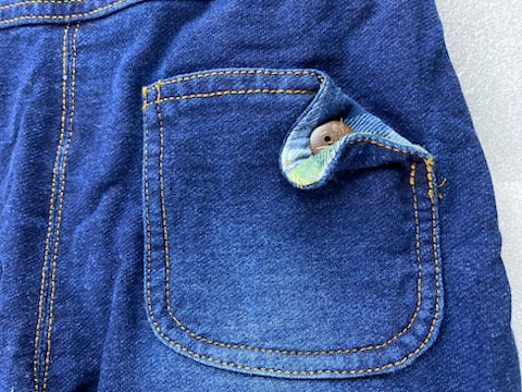 New Kidscool Space Size 3T Overall Denim, Blue