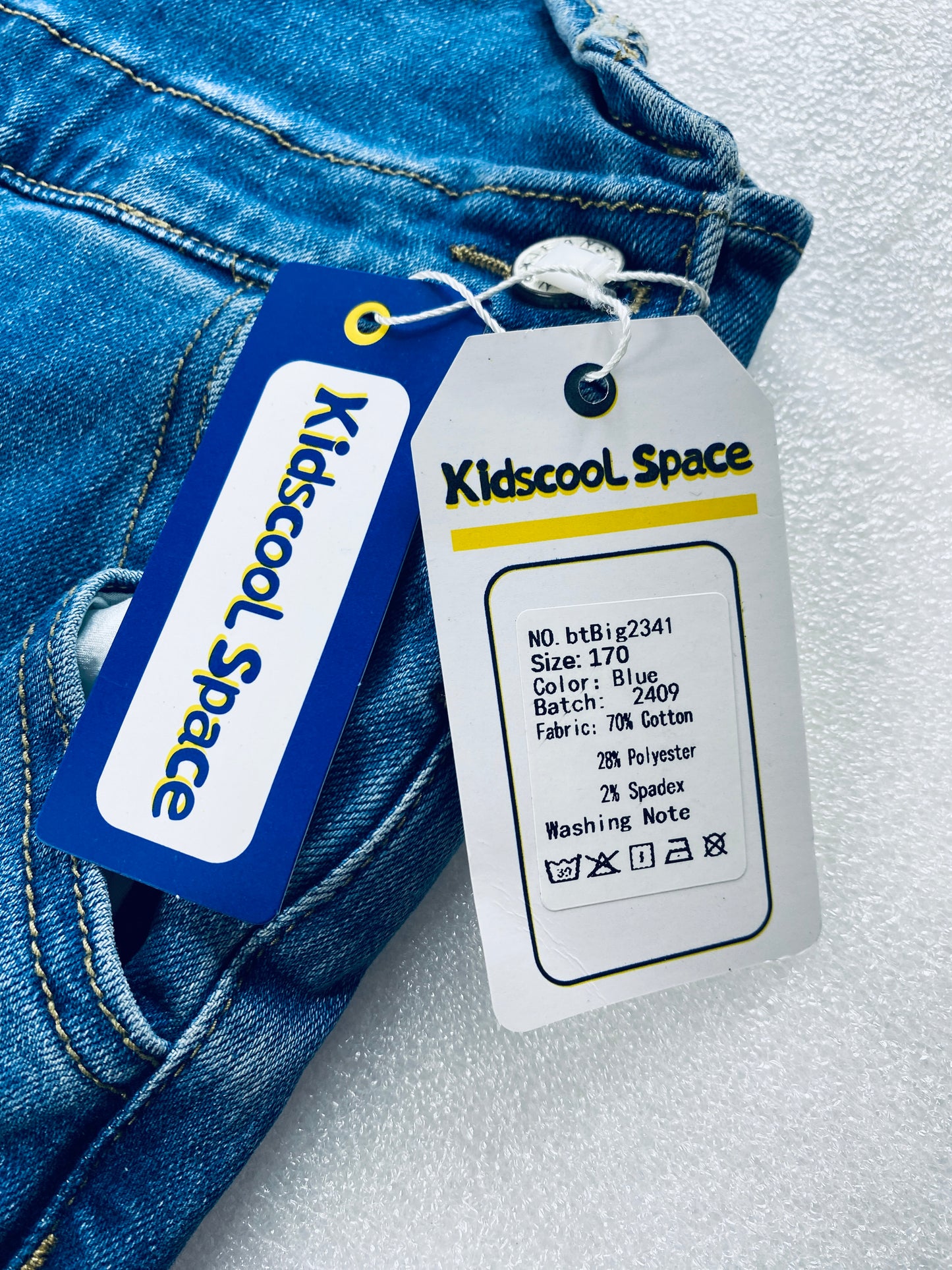 New Kidscool Space Size 16 Youth Overall Denim, Blue
