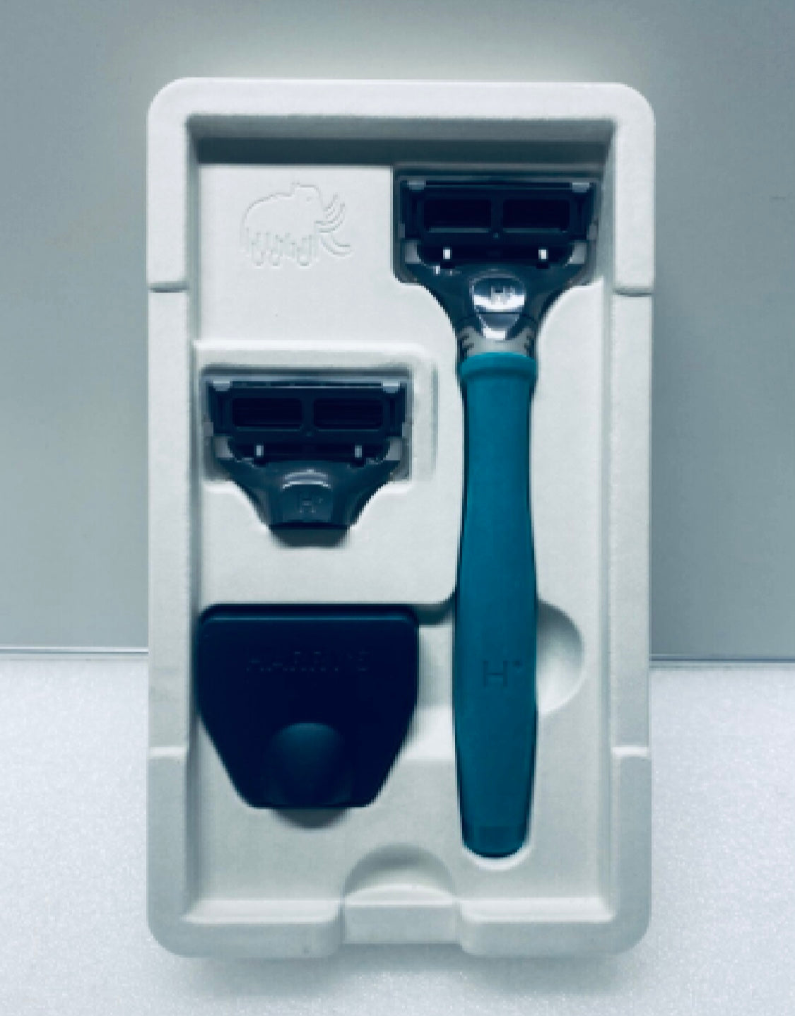 new - HARRY'S TROPICAL GREEN Razor Handle + 2 / 5-Blade Cartridges