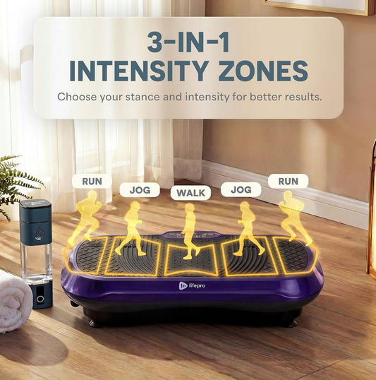 New Other Lifepro Waver Vibration Plate Exercise Machine With 99 Speeds, Purple
