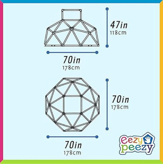 New Eesy Peezy Climber W/ Top In/Outdoor Climbing Dome Kids 3-6 Yrs & 150lb. Max