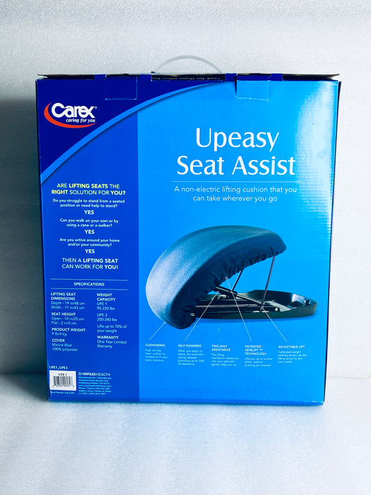 New Other Carex Seat Assist Standard Manual Lifting Cushion Navy Blue, 220lb Max
