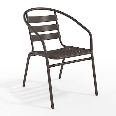 Set Of 4-New Other Flash Furniture Lila Bronze Metal Restaurant Stackable Chairs