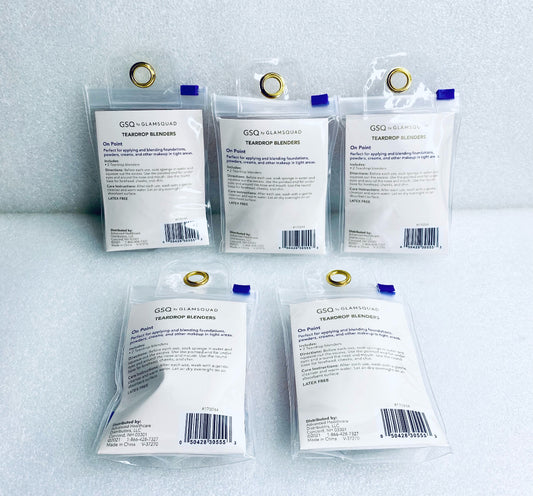 Lot Of 5 - New GSQ By Glam Squad TearDrop Blenders, 2.25" x 1.75", 170244