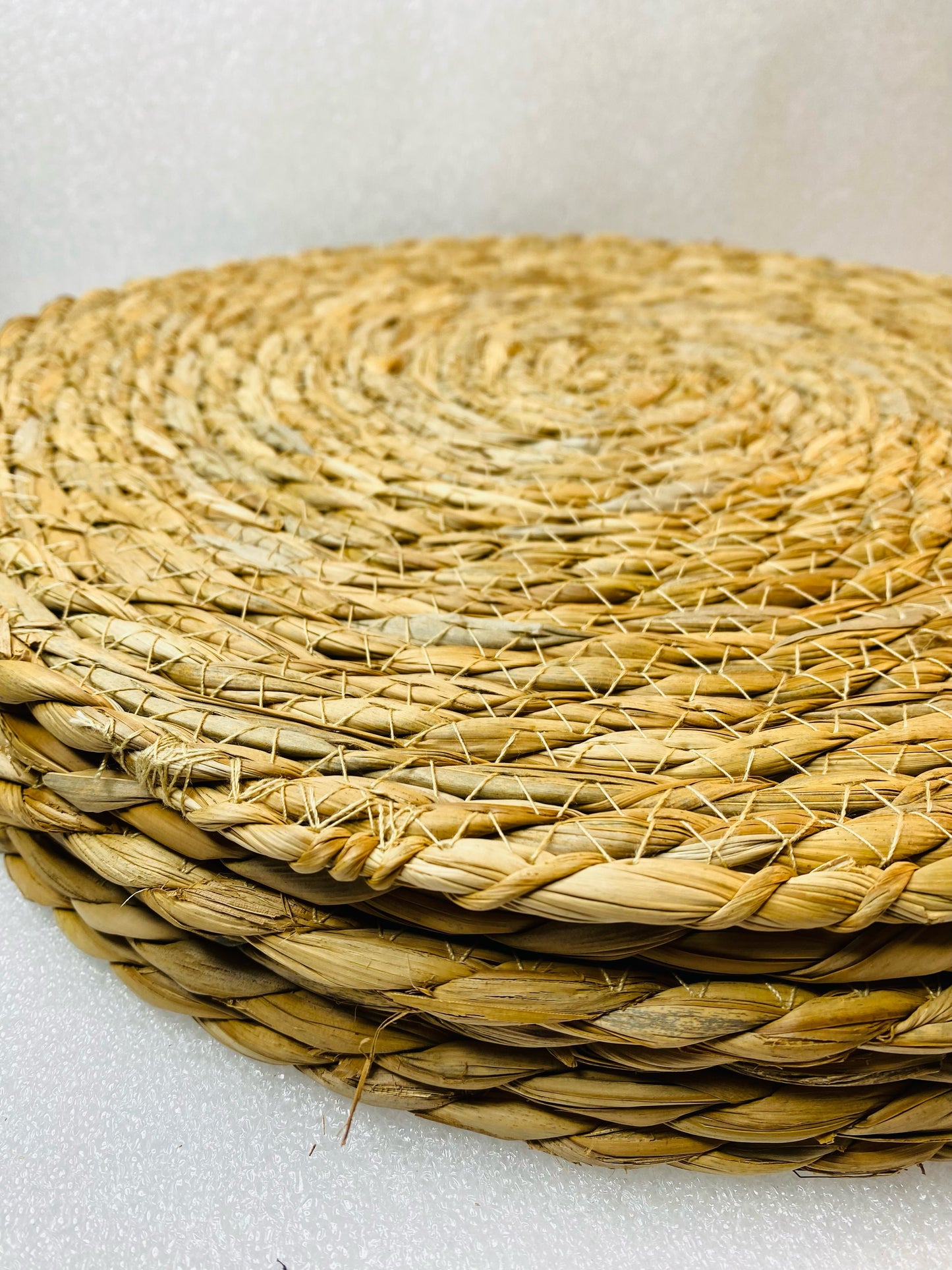 Set Of 6 - New 14" Round Charger Plate Rattan Placemats