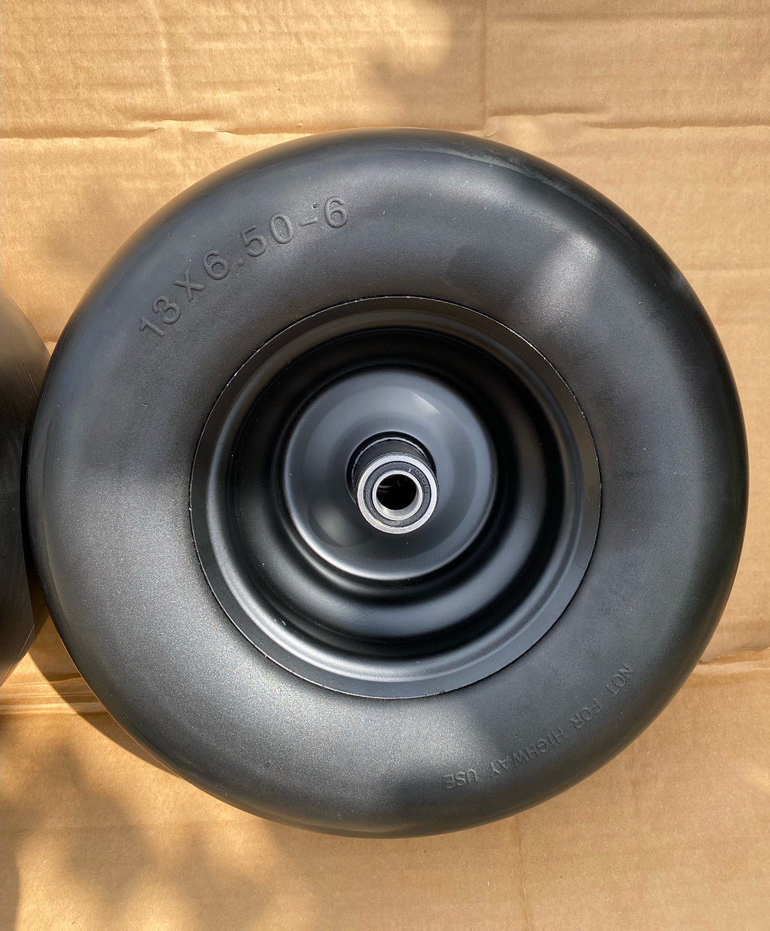 New Other 13x6.50-6 Flat Free Zero Turn Front Lawn Mower Tires & Wheels, Black