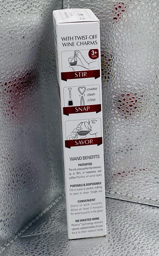 Set Of 4 - New PureWine The Wand Wine Filters, Removes Histamines & Sulfites
