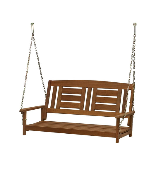 New Other Furinno TIOMAN Hardwood 2-Seater Porch Swing With Chains, Natural