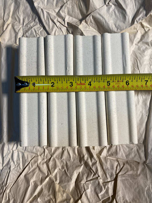 Lot Of 8 - Kiln Approx. 3" Tall x 1 1/2" Wide Squared End Posts