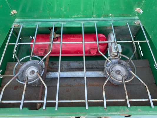 #128 - Coleman Classic Propane Gas Coming Stove 2-Burner - (IN CONDITION AS SHOWN)