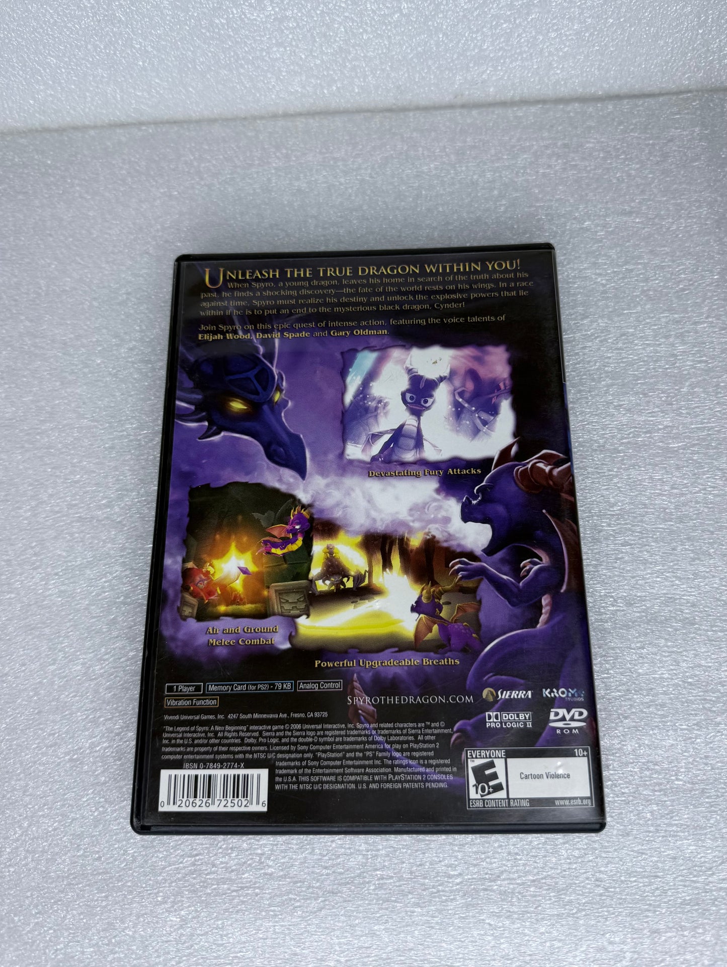 the Legend of Spyro: A New Beginning Black Label For Sony PlayStation 2 - (READ)