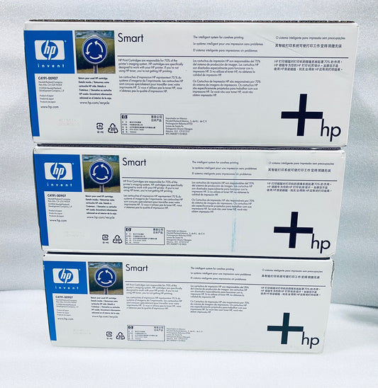 lot Of 3 New - HP Black Color LaserJet Print Cartridge C4191A For 4500 & 4550