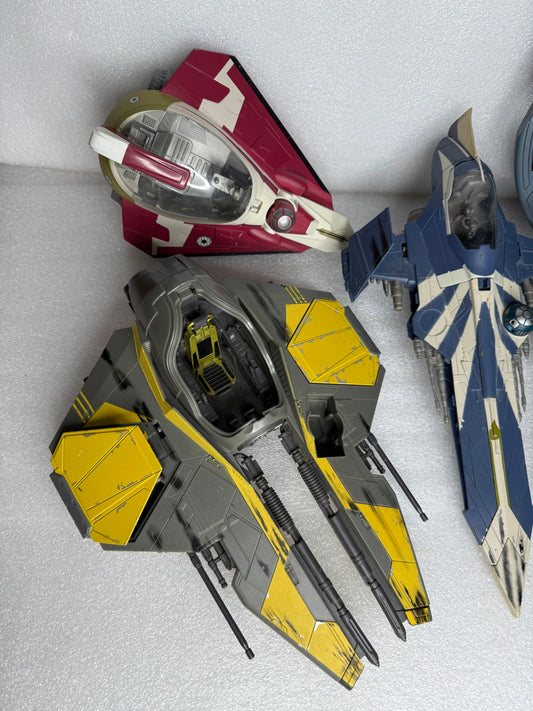 lot of 6 - Star Wars Jedi, Sith & Rebel Ships, Various Series - (READ)