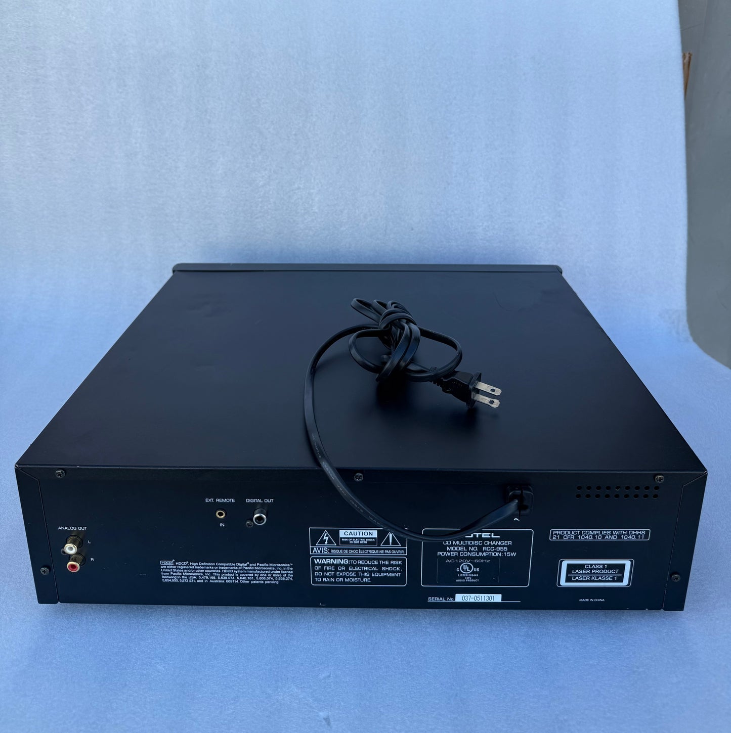 rotel 5 CD Multidisc Changer 15W, RCC-955, Black, 17" x 15" x 4" - (READ)