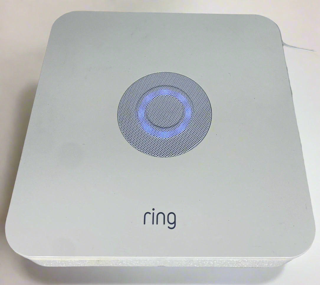 Ring Base Station 1st Generation, White, No AC Adapter, 6 3/4" x 6 3/4" - (READ)