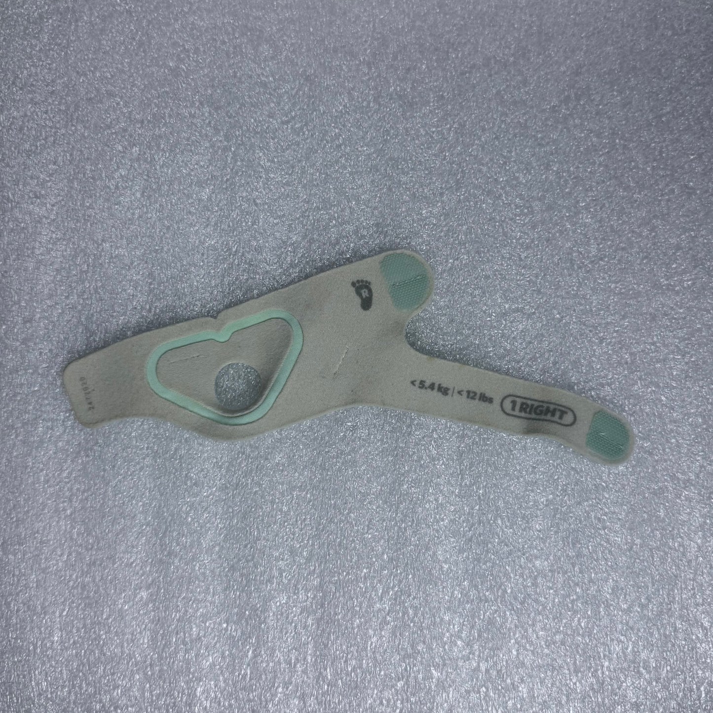 size 1 Owlet Dream Sock Replacement Right Foot Sock, Up to 12lbs, Teal - (READ)