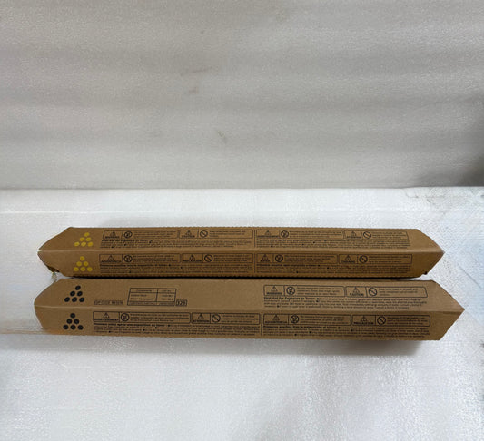 Lot Of 2 - New - Ricoh Savin Lanier Print Cartridges, Black & Yellow, 841276