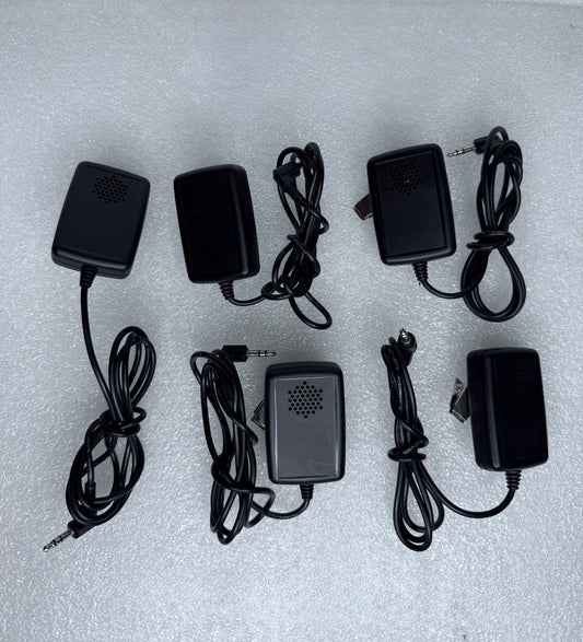 lot Of 5 - 3.5mm External Clip On Speakers, 2" x 1.5" x .5", Black - (READ)