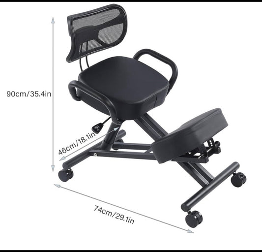 Ejoyous Pneumatic Posture Correcting Height Adjustable Cushion Kneeling Chairman