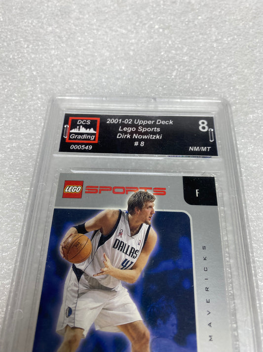 DCS Graded NM/MT - 2001-02 Upper Deck Sports, Dirk Nowitzki #8 Mavericks- (READ)
