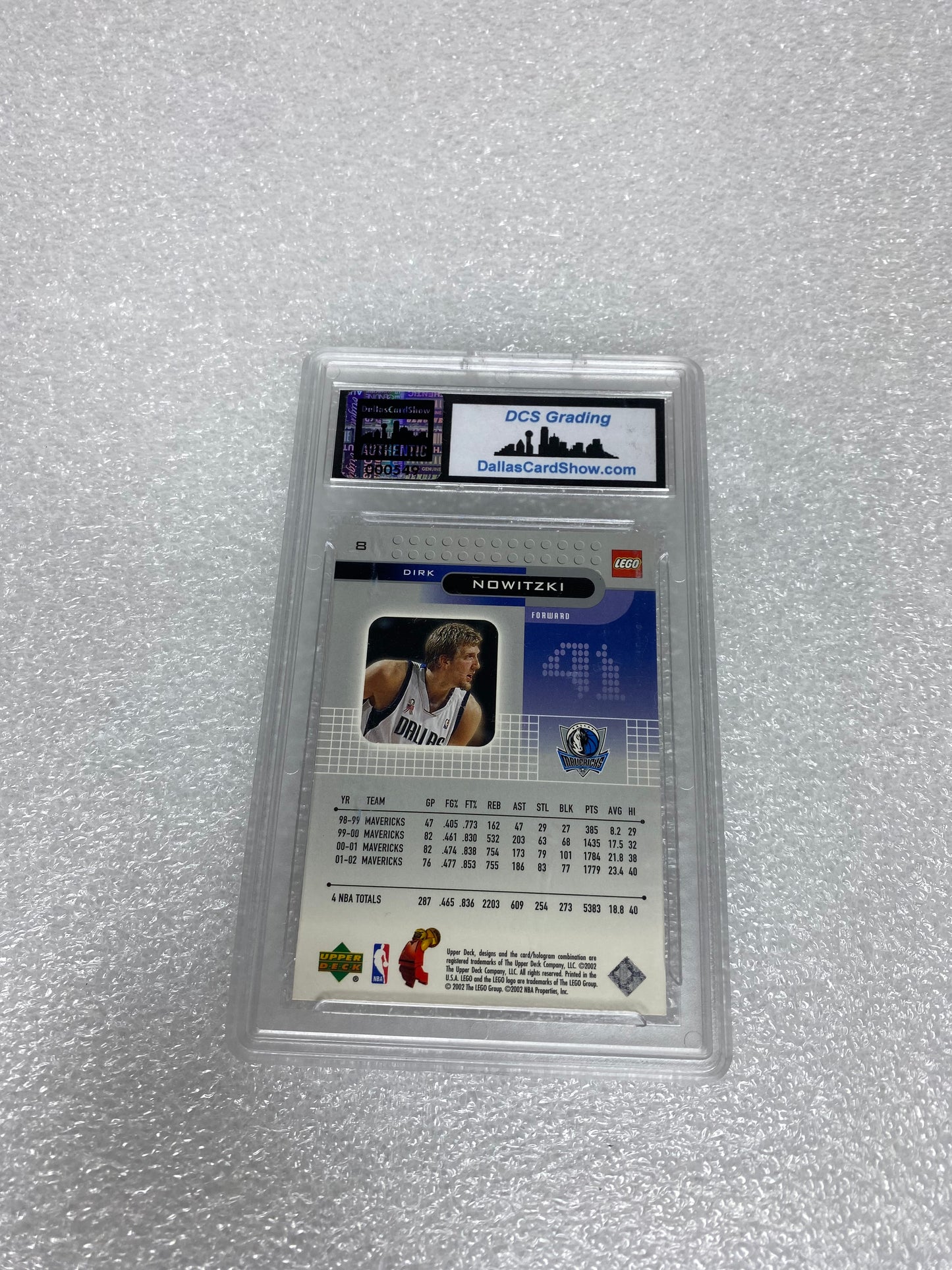 DCS Graded NM/MT - 2001-02 Upper Deck Sports, Dirk Nowitzki #8 Mavericks- (READ)