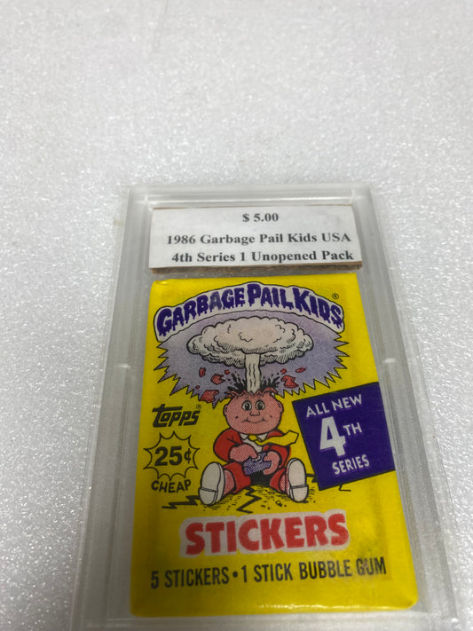 Authentic Unopened 1986 Topps Garbage Pail Kids USA 4th Series 4 OS4 - (READ)