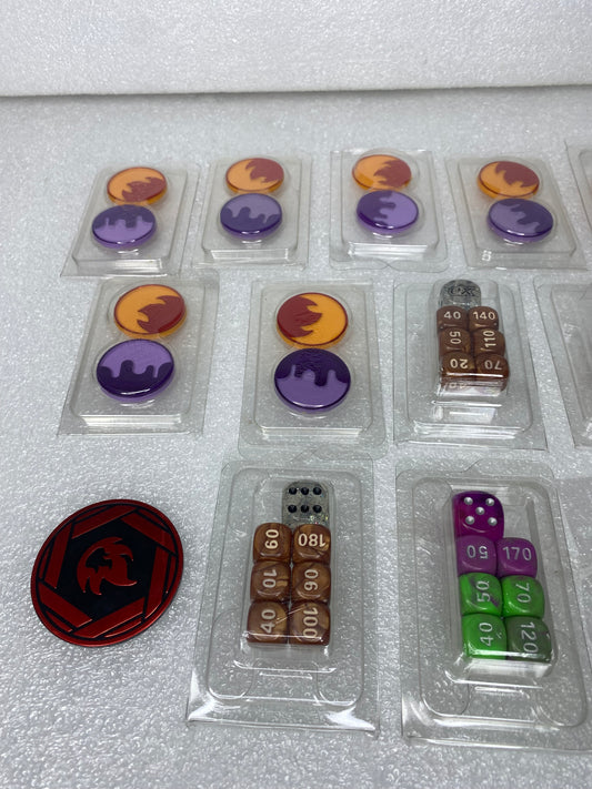 Lot of Pokemon TCG Damage Counter Coins & Various Dice, EX & Mini Sets - (READ)