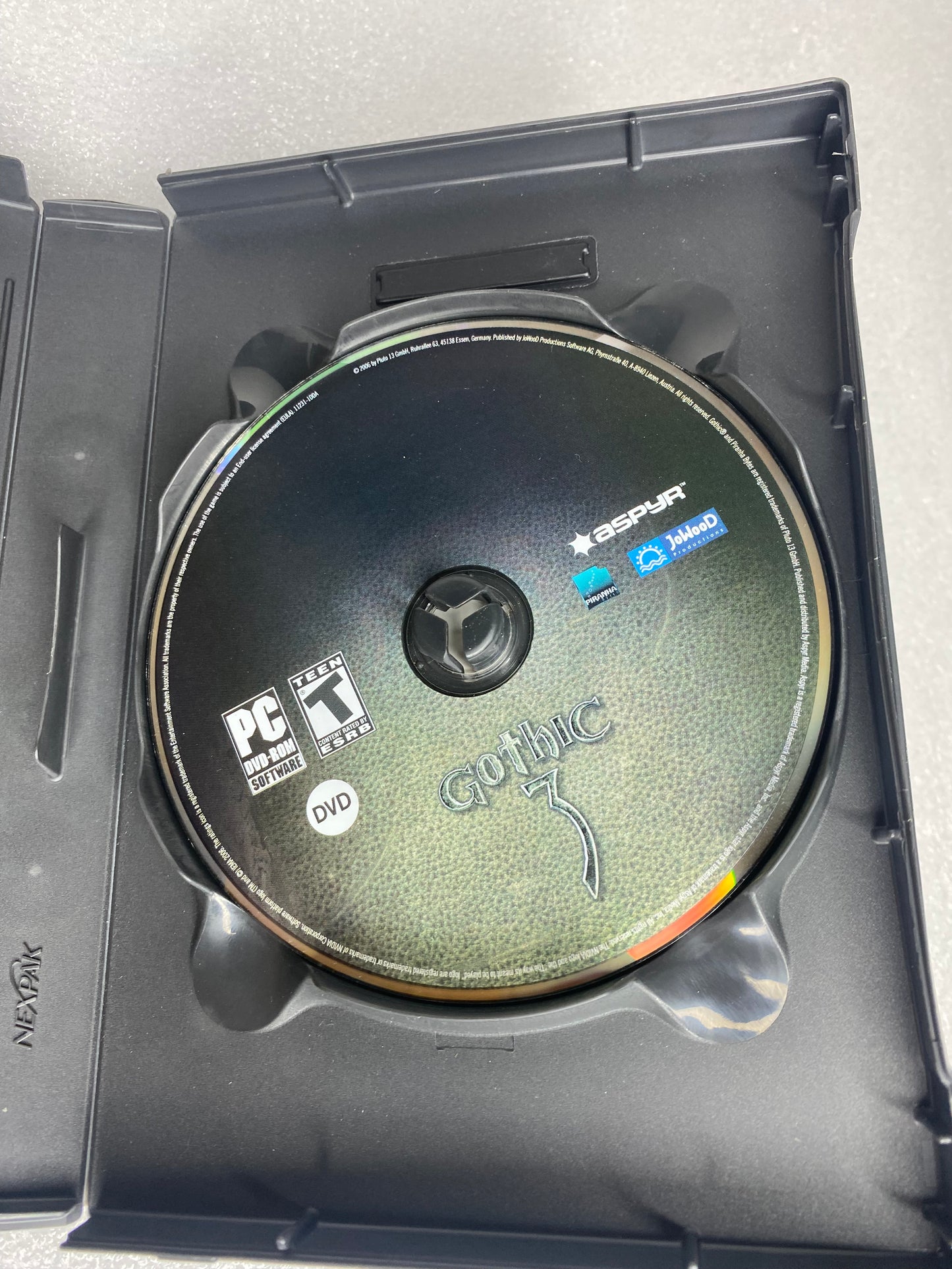 #63 - Gothic 3 PC DVD Rom Software, 11231-1wrap, Replacement Disc - (READ) - (IN CONDITION AS SHOWN)