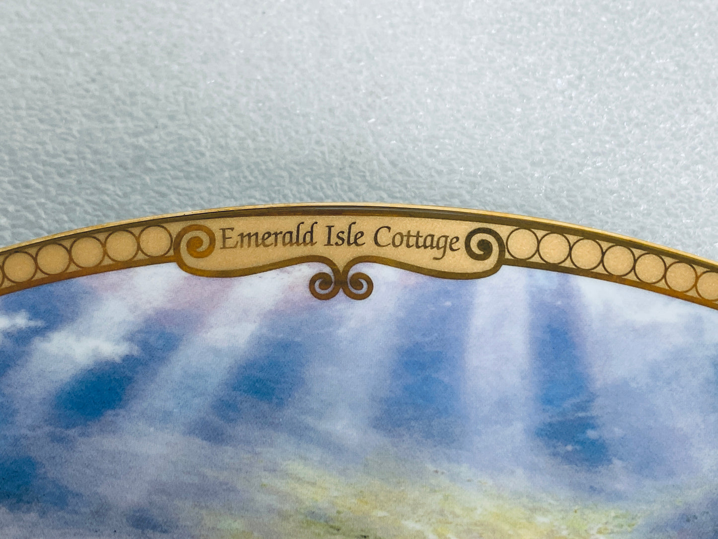 thomas Kinkade's Scenes Of Serenity "Emerald Isle Cottage" Oval Plate With COA