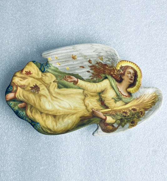 edgar Jerins Seasons Of Joy "Autumn's Harvest" Angel Plate With COA