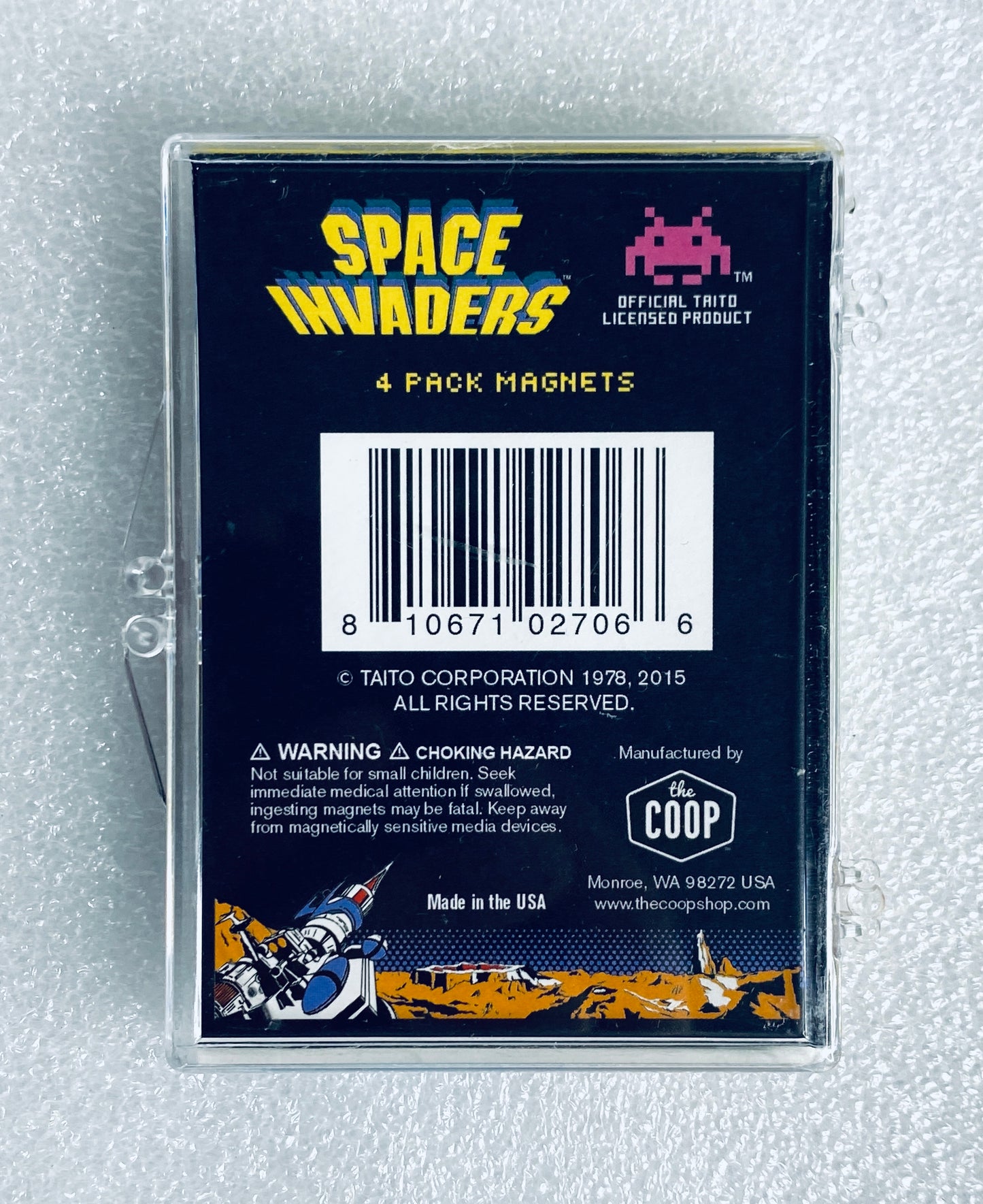 set Of 4 - New Other The Coop Space Invaders 1.5" Magnets Official License- (READ)