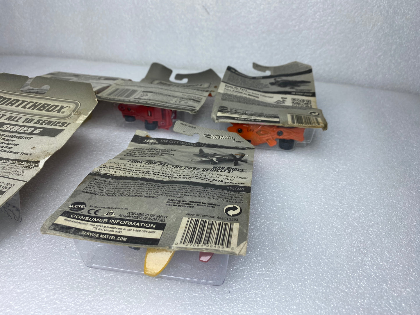 #91 - lot Of 5 - (3) Matchbox & (2) HotWheels Racing Toy Cars - (READ) - (IN CONDITION AS SHOWN)