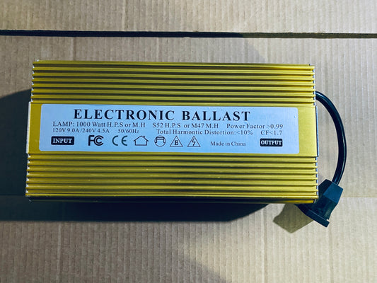 Hydrofarm 8” Air Cooled Grow Light & Gold 1000W Electronic Ballast