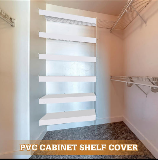 new Other Hoolerry 5Pc 40" x 16" x 3" Foamed PVC Wire Shelf Covers, White ā READ